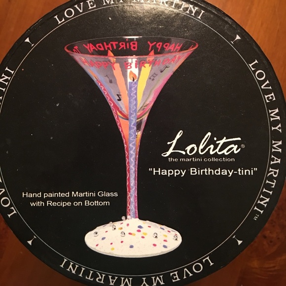 Lolita Happy Birthday Martini Glass - Picture 4 of 5